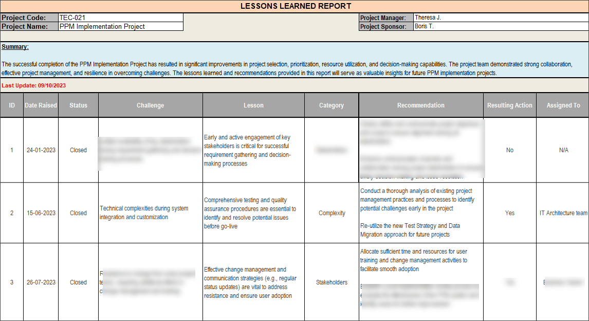 48 Best Lessons Learned Templates [Excel, Word] ᐅ TemplateLab