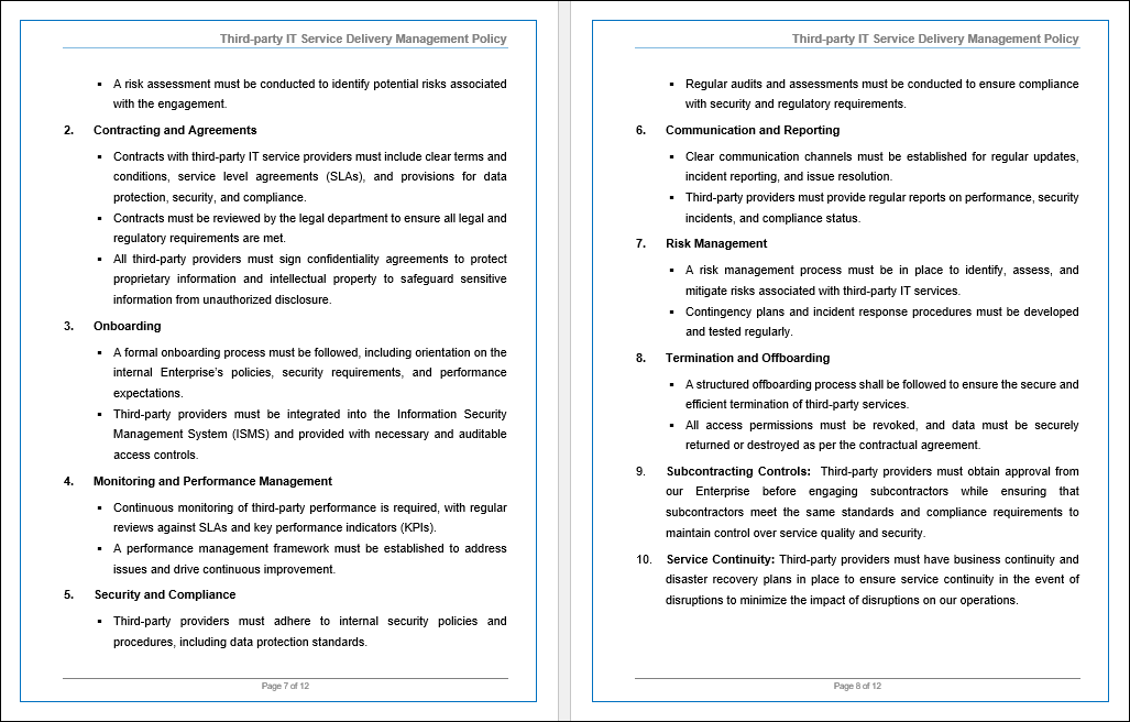 APO10- Third - Party ITS ervice DeliveryManagementPolicy Template