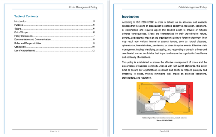 Crisis Management Policy Template