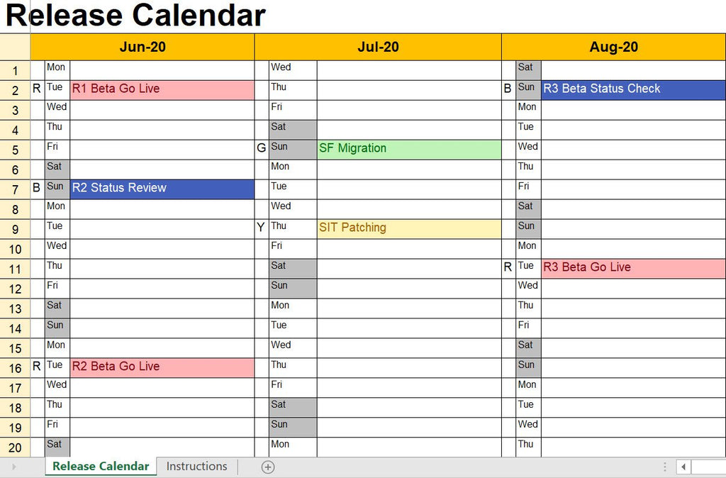 Release Calendar